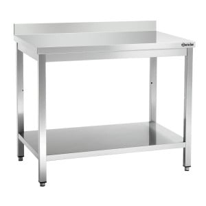 Table de travail inox Bartscher 1800mm - Robuste et fonctionnelle