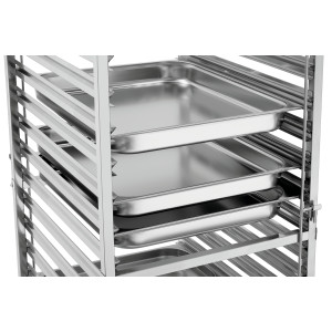 Gastronorm Trolley AGN1800-2/1 Bartscher in Stainless Steel - Robust and Spacious