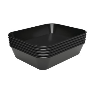 Professional presentation dish in black melamine - Bartscher