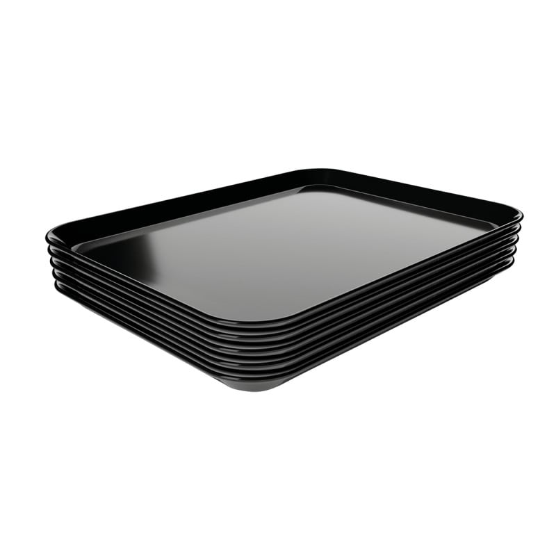 Plato de presentación negro en melamina 210x280 mm Bartscher - Elegancia y profesionalismo en la cocina