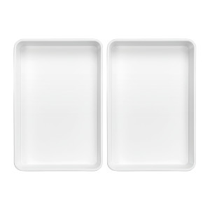 Presentation dish Bartscher 150x300 mm in white melamine - Set of 5