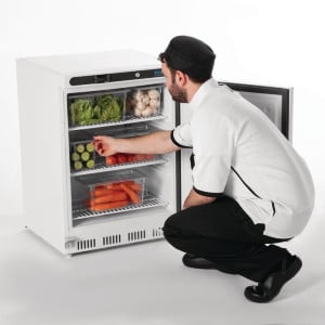 Armario refrigerado positivo de mostrador blanco 150 L