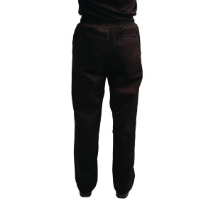 Pantalón de cocina unisex Easyfit negro tratado con Teflon - Talla XL - Whites Chefs Clothing - Fourniresto