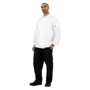 Veste De Cuisine Mixte Blanche À Manches Longues Vegas - Taille M - Whites Chefs Clothing - Fourniresto