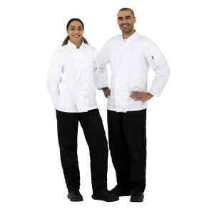 Chaqueta de cocina unisex blanca de manga larga Vegas - Talla S - Whites Chefs Clothing - Fourniresto