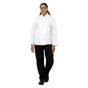 Chaqueta de cocina unisex blanca de manga larga Vegas - Talla S - Whites Chefs Clothing - Fourniresto