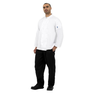 Chaqueta de cocina unisex blanca de manga larga Vegas - Talla XL - Whites Chefs Clothing - Fourniresto