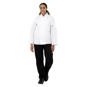 Chaqueta de cocina unisex blanca de manga larga Vegas - Talla XL - Whites Chefs Clothing - Fourniresto