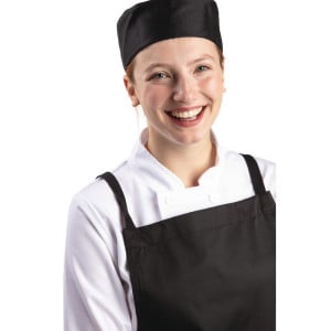 Gorro de cocina negro de polialgodón - Talla L 61 cm - Whites Chefs Clothing - Fourniresto