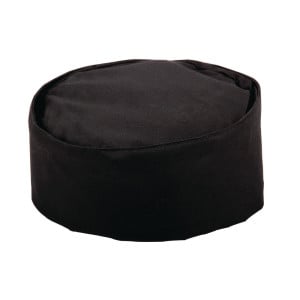 Gorro de cocina negro de polialgodón - Talla S 55,9 cm - Ropa de chef Whites - Fourniresto