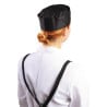 Calot de Cuisine Noir en Polycoton - Taille XL 63,5 cm - Whites Chefs Clothing - Fourniresto