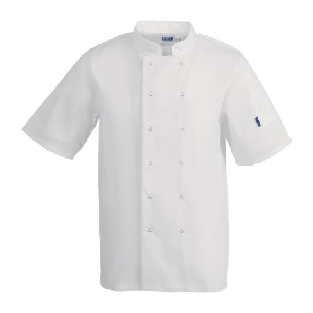 Chaqueta de cocina unisex blanca de manga corta Vegas - Talla XL - Whites Chefs Clothing - Fourniresto