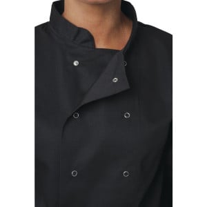 Chaqueta de cocina unisex negra de manga larga Vegas - Talla L - Whites Chefs Clothing - Fourniresto