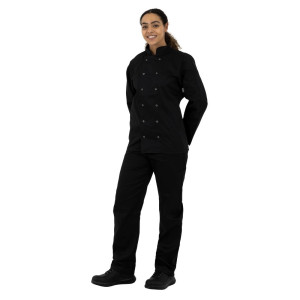 Chaqueta de cocina unisex negra de manga larga Vegas - Talla M - Whites Chefs Clothing - Fourniresto