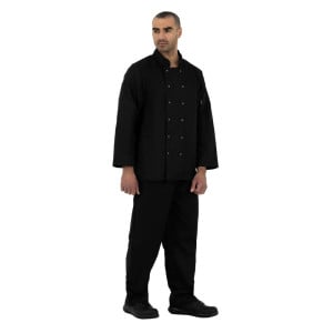 Unisex Black Long Sleeve Vegas Chef Jacket - Size XXL - Whites Chefs Clothing