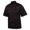 Unisex Black Short Sleeve Vegas Kitchen Jacket - Size M - Whites Chefs Clothing - Fourniresto