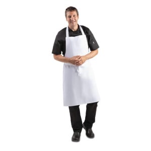 Delantal Babero Blanco 711 X 656 Mm - Ropa de Chef Blanca - Fourniresto