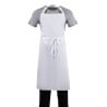 Delantal de pechera blanco - Talla XL 915 x 1066 mm - Ropa de chef blanca - Fourniresto