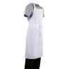 Delantal de pechera blanco - Talla XL 915 x 1066 mm - Ropa de chef blanca - Fourniresto