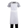 Delantal de pechera blanco - Talla XL 915 x 1066 mm - Ropa de chef blanca - Fourniresto