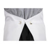 Delantal de pechera blanco - Talla XL 915 x 1066 mm - Ropa de chef blanca - Fourniresto