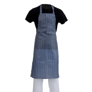 Delantal Babero Impermeable a Rayas Azul y Blanco 1016 x 711 mm - Ropa de Chef Whites - Fourniresto