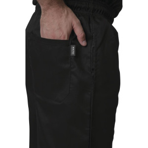 Pantalón de cocina unisex negro Vegas - Talla L - Whites Chefs Clothing