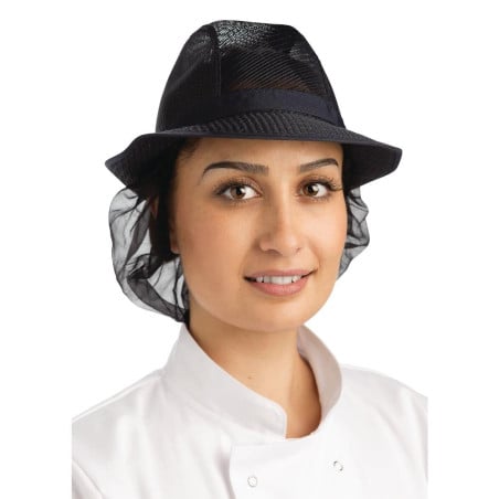 Sombrero Trilby Azul Marino con Rejilla - Talla S 550 mm - FourniResto - Fourniresto