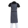 Delantal Babero Extra Largo Sin Bolsillo a Rayas Azul Marino y Blanco - Whites Chefs Clothing - Fourniresto