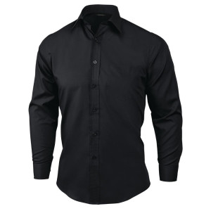 Camisa de vestir unisex negra - Talla XL - Chef Works - Fourniresto