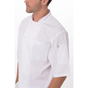 Chaqueta de cocina unisex blanca Montreal Cool Vent - Talla L - Chef Works - Fourniresto