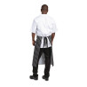 Delantal de cocina a rayas blanco y negro 760 x 970 mm - Ropa de chef blancos - Fourniresto