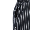 Pantalón de cocina unisex a rayas en negro y blanco - Talla L - Chef Works - Fourniresto