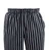 Pantalón de cocina unisex a rayas en negro y blanco - Talla L - Chef Works - Fourniresto