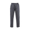 Pantalón de cocina unisex a rayas en negro y blanco - Talla M - Chef Works - Fourniresto