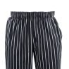 Pantalón de cocina unisex a rayas en negro y blanco - Talla M - Chef Works - Fourniresto