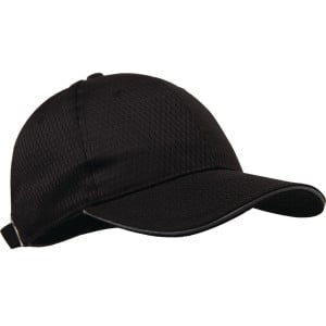 Gorra de béisbol Cool Vent negra con ribete gris - Talla única - Chef Works - Fourniresto