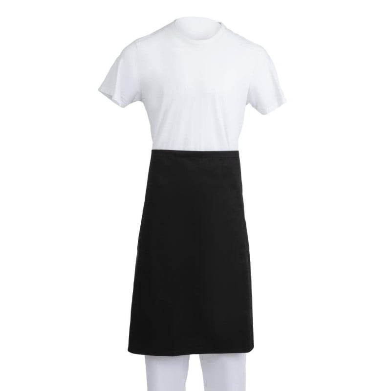 Delantal Estándar Negro de Polialgodón 914 x 762 mm - Whites Chefs Clothing - Fourniresto