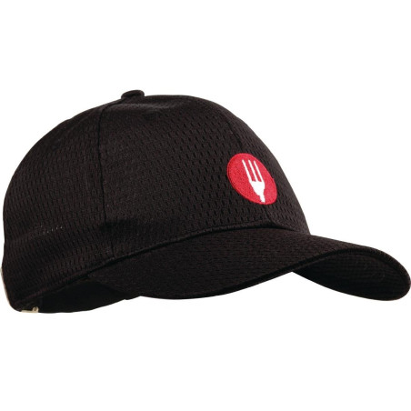 Gorra de béisbol Cool Vent negra de polialgodón - Talla única - Chef Works - Fourniresto