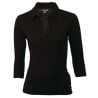 Camiseta cuello en V negra para mujer - Talla XS - Chef Works - Fourniresto