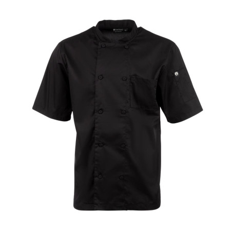 Chaqueta de cocina unisex negra Cool Vent Montreal - Talla L - Chef Works - Fourniresto