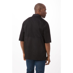 Chaqueta de cocina unisex negra Cool Vent Montreal - Talla XL - Chef Works - Fourniresto