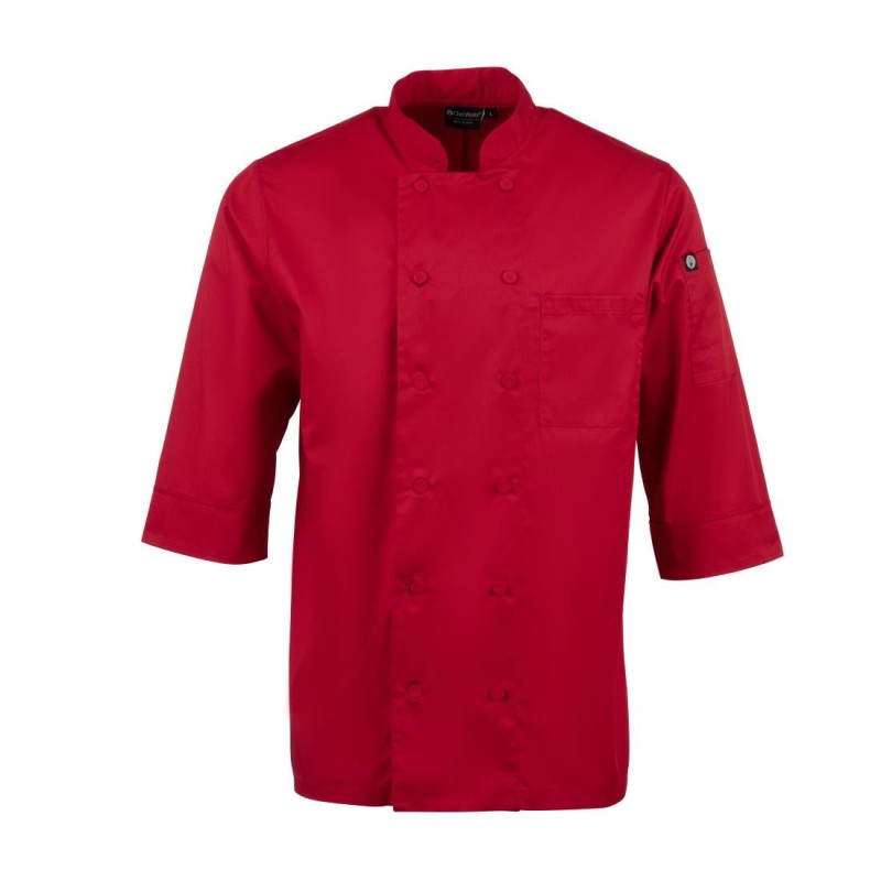 Chaqueta de cocina unisex roja - Talla L - Chef Works - Fourniresto