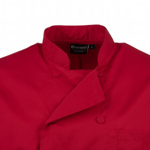 Chaqueta de cocina unisex roja - Talla L - Chef Works - Fourniresto