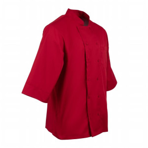 Chaqueta de cocina unisex roja - Talla M - Chef Works - Fourniresto