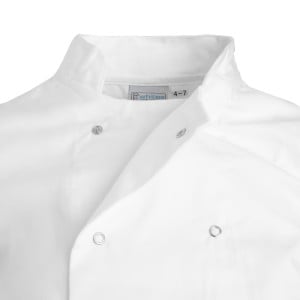 Chaqueta de cocina blanca para niño - Talla S/M 5/7 años - Ropa de chef blanca - Fourniresto