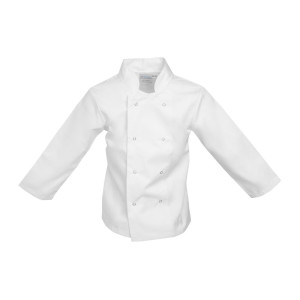 Chaqueta de cocina blanca para niño - Talla L/XL 8/10 años - Ropa de chef blanca - Fourniresto