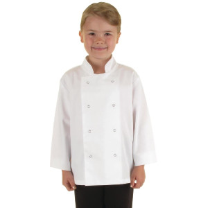 Chaqueta de cocina blanca para niño - Talla L/XL 8/10 años - Ropa de chef blanca - Fourniresto