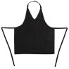 Delantal de camarero cuello en V negro de polialgodón 838 x 698 mm - Whites Chefs Clothing - Fourniresto