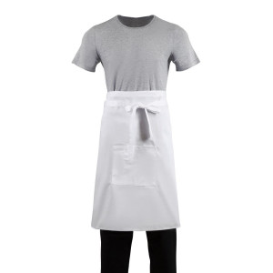 Delantal de camarero estándar blanco 1000 x 700 mm - Ropa de chef Whites - Fourniresto